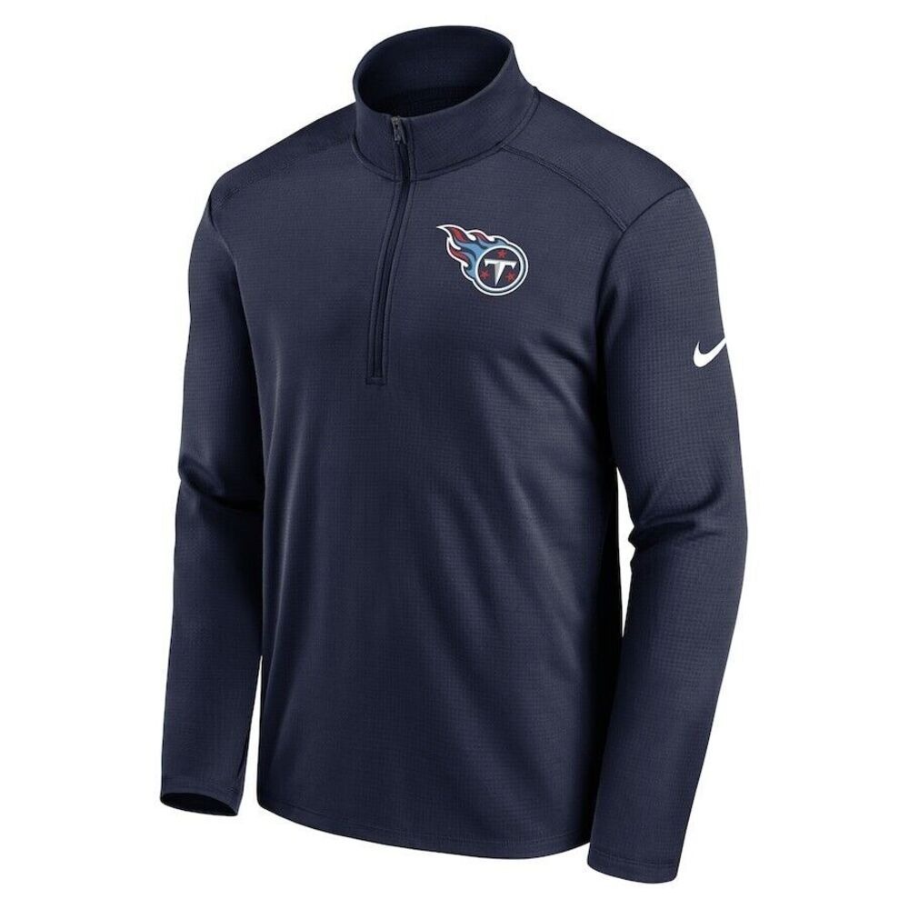 NEW Nike Tennessee Titans Pacer Performance Dri-Fit 1/4 Zip Pullover Navy $70